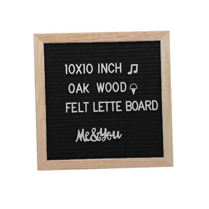 10" Felt Letter Board Deco Wooden Frame Message Boards With Felt Symbol Numbers - Aimall