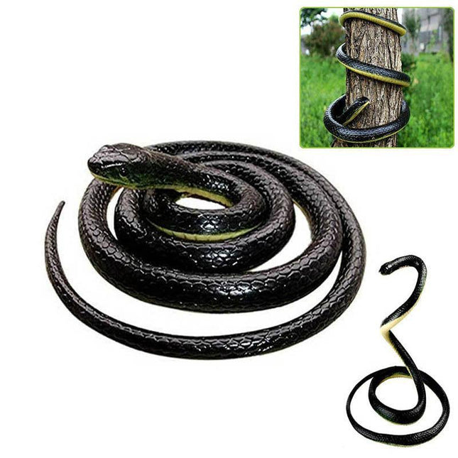 Garden Rubber Snakes Realistic Trick Toy Simulation Snake Whimsy Joke Scary Gift - Aimall