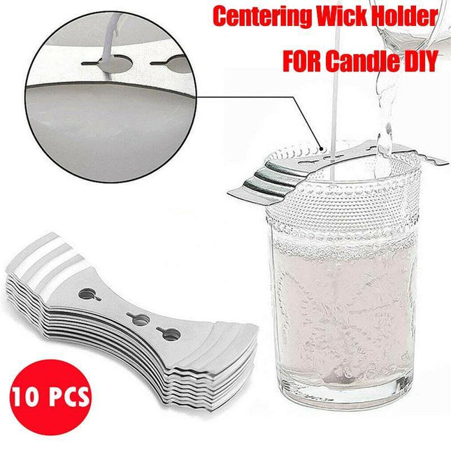 10 Metal Making Candle Wicks Holders Wick Holder Party Centering Center Device - Aimall