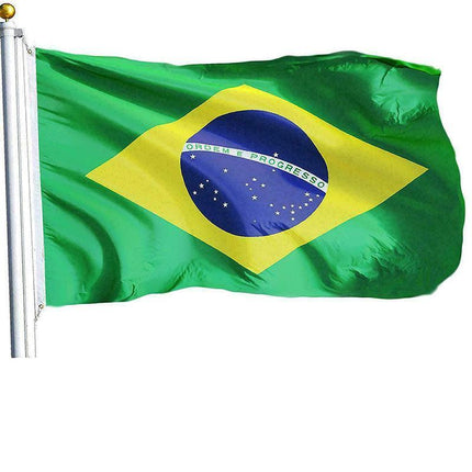 Large Brazilian Brazil Flag Heavy Duty Outdoor 90 X 150 CM - 3ft x 5ft AU Stock - Aimall