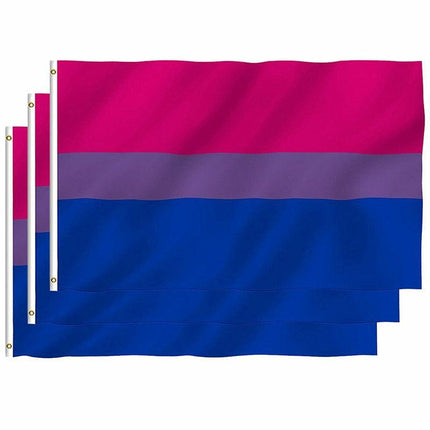 Bisexual LARGE Flag 150x90cm Bi Sexual Pride LGBT Lesbian Gay rainbow Mardi Gras - Aimall
