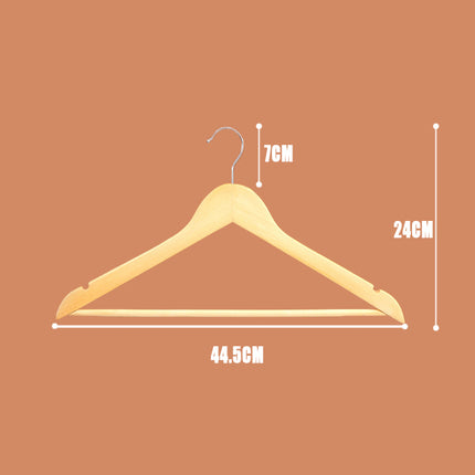 10PCS Wooden Clothes Hangers Coat Pant Suit Coathangers Rack Wardrobe Wood