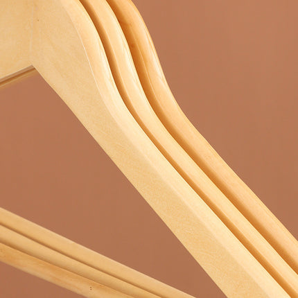 10PCS Wooden Clothes Hangers Coat Pant Suit Coathangers Rack Wardrobe Wood