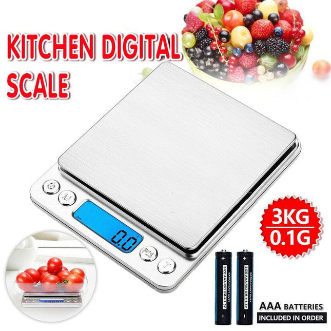 3Kg/0.1G Kitchen Digital Scale Lcd Electronic Balance Food Weight Postal Scales - Aimall