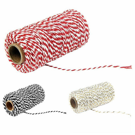 2Mm*100M Bakers Christmas Cotton Cord Bundle Wrapping Craft Twine Gifts String - Aimall