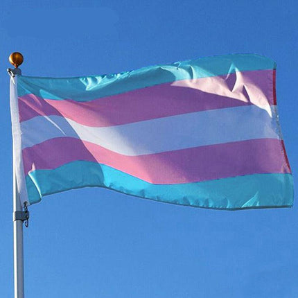 Transgender Large Flag 90X150 Cm Trans Pride Lgbt Lesbian Gay Rainbow Mardi Gras - Aimall