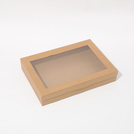 50pcs Bakery Cake Packaging Boxes with Visible Open Window Lunch Boxes