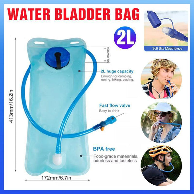 2L Water Backpack Bladder Bag Hydration System Camelbak Pack Hiking Cycling Od - Aimall