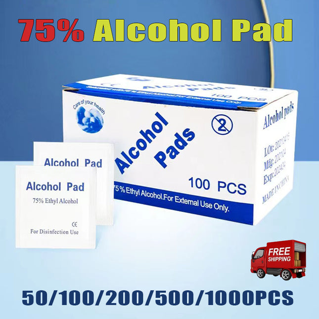 50-1000Pcs Reynard Alcohol Pad Wipes Sterile 75% Medical Ethyl Skin Swabs Au