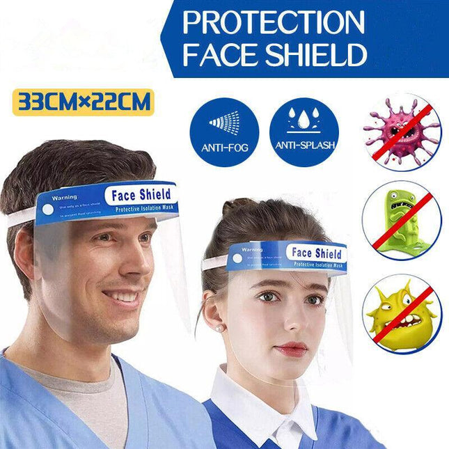 10 Pcs Full Face Cover Protection Safety Mask Shield Clear Glasses Anti-Fog Au - Aimall