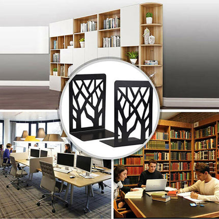 1 Pair Decorative Metal Bookends Heavy Duty Book Holder