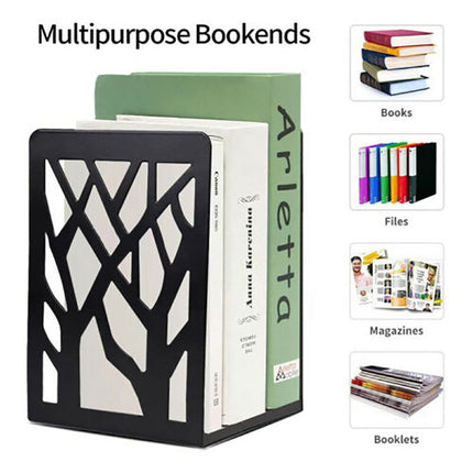 1 Pair Decorative Metal Bookends Heavy Duty Book Holder