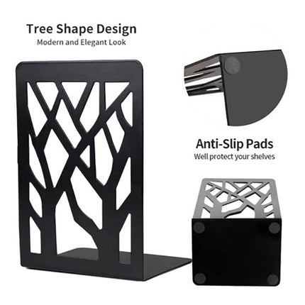 1 Pair Decorative Metal Bookends Heavy Duty Book Holder