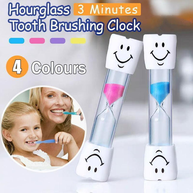 3 Mins Hourglass Sand Timer Kids Gifts Egg Kitchen Smiley Tooth Brushing Clock - Aimall