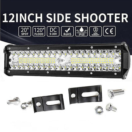 12inch CREE LED Light Bar Side Shooter Combo Beam Work Driving OffRoad 4WD AU - Aimall