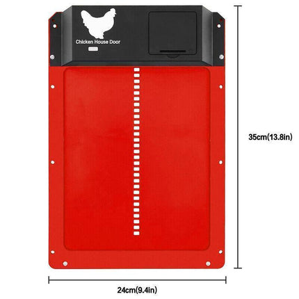 Automatic Chicken Coop Door Opener Light Sensor Waterproof Plastic Door AU Stock - Aimall