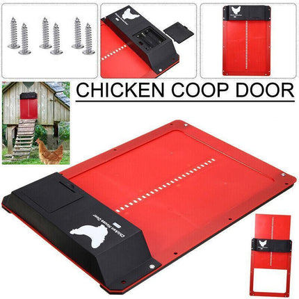 Automatic Chicken Coop Door Opener Light Sensor Waterproof Plastic Door AU Stock - Aimall