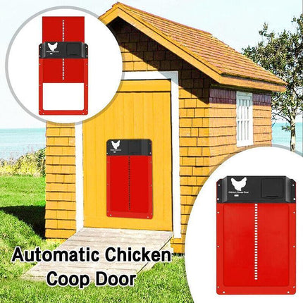 Automatic Chicken Coop Door Opener Light Sensor Waterproof Plastic Door AU Stock - Aimall