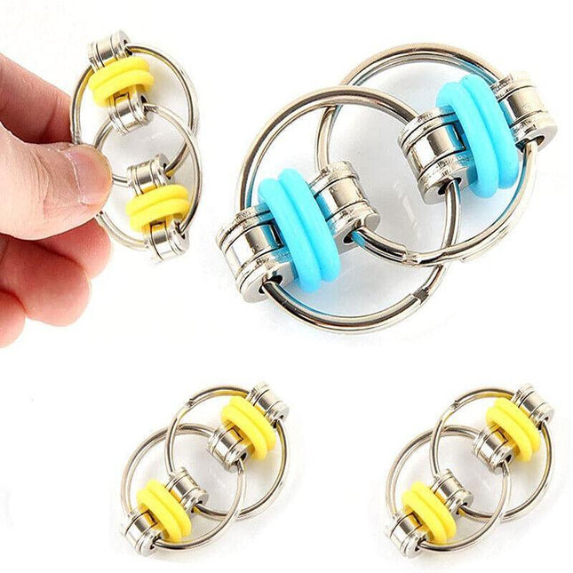 1X Flippy Bike Chain Fidget Toy Stress Relief Sensory - Aimall
