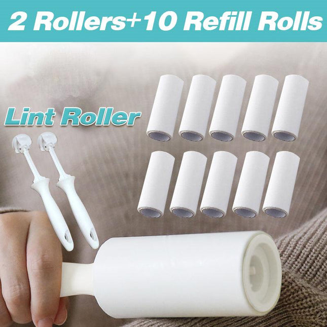 Lint Roller With Refills Sticky Remover Pet Dog Hair Clothes Sofa Dust Cleaning - Aimall
