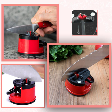 Diamond Knife Sharpener with Suction Base for Kitchen Knives and Scissors