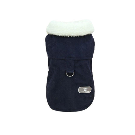 Pet Dog Clothes Jackets Warm Jumper Windproof Puppy Winter Coat Clothes Clothing Navy - Aimall