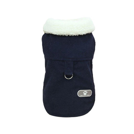 Pet Dog Clothes Jackets Warm Jumper Windproof Puppy Winter Coat Clothes Clothing Navy - Aimall