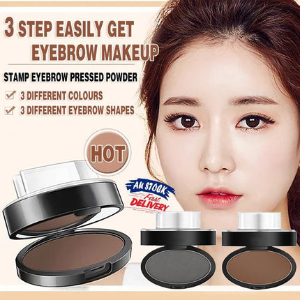 Cosmetic Definition Natural Shape Eyebrow Shadow Stamp Waterproof Brow Dye Kit - Aimall