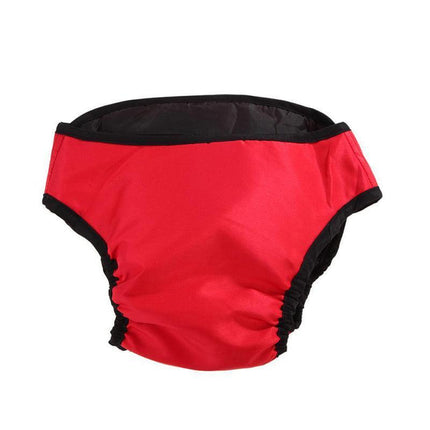 Washable Female Pet Dog Cat Nappy Diaper Physiological Pants Panties Underwear Red - Aimall