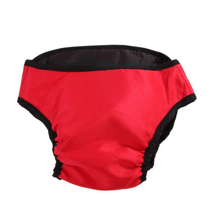 Washable Female Pet Dog Cat Nappy Diaper Physiological Pants Panties Underwear Red - Aimall