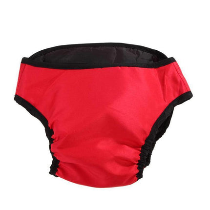 Washable Female Pet Dog Cat Nappy Diaper Physiological Pants Panties Underwear Red - Aimall