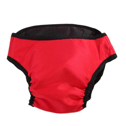 Washable Female Pet Dog Cat Nappy Diaper Physiological Pants Panties Underwear Red - Aimall