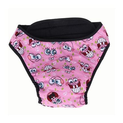 Washable Female Pet Dog Cat Nappy Diaper Physiological Pants Panties Underwear Pink - Aimall