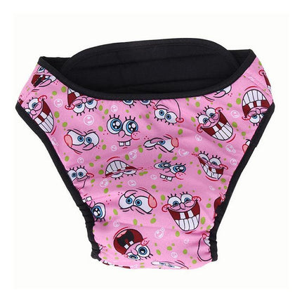 Washable Female Pet Dog Cat Nappy Diaper Physiological Pants Panties Underwear Pink - Aimall