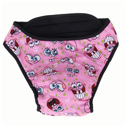 Washable Female Pet Dog Cat Nappy Diaper Physiological Pants Panties Underwear Pink - Aimall