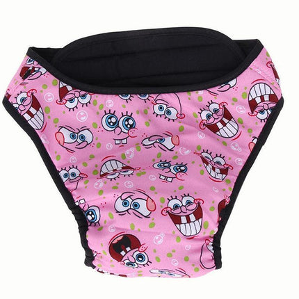 Washable Female Pet Dog Cat Nappy Diaper Physiological Pants Panties Underwear Pink - Aimall