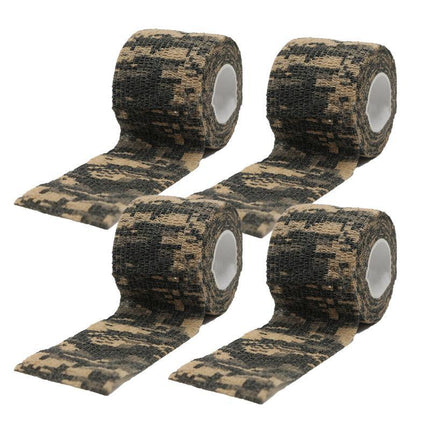 4 Roll Tape Army Camo Wrap Rifle Gun Shooting Hunting Camouflage Stealth Webbing - Aimall