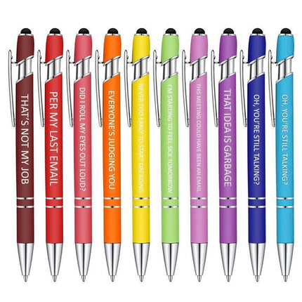 Funny Pens Swear Word Pen Set Black Ink Writing Pen Funny Office Diary Gift NEW - Aimall