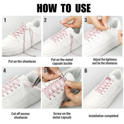 No Tie Locked Elastic Shoelace Shoe Lace Lazy Laces Sports Sneakers Kids Adults - Aimall