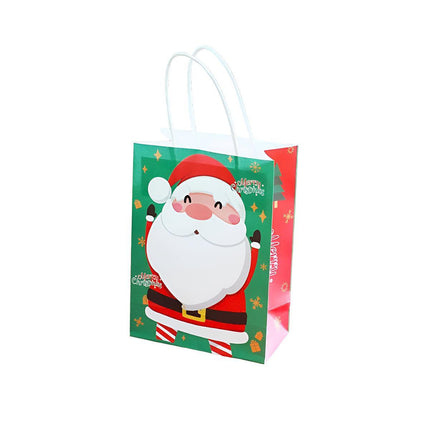 25PCS Christmas Tote Bags Kraft Paper Gift Bags Party Favor Holiday