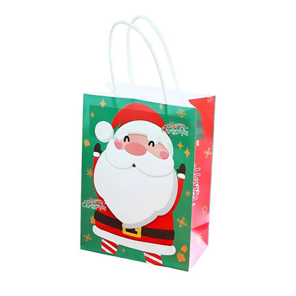 25PCS Christmas Tote Bags Kraft Paper Gift Bags Party Favor Holiday