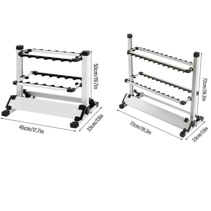 12/24 Hole Multi Functional Fishing Rod Holder Storage Rack Display Organizer