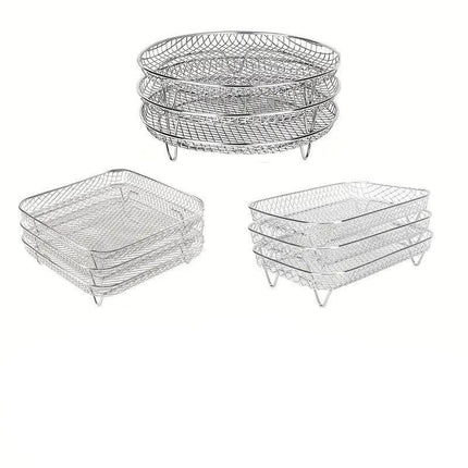 Air Fryer Grill Rack Multi Layer Removable Shelf Mesh Rack for Cooking BBQ