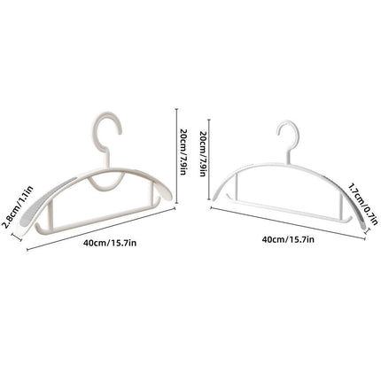 10PCS Plastic Half Round Non Slip Hangers Non Marking Drying Racks Home Use