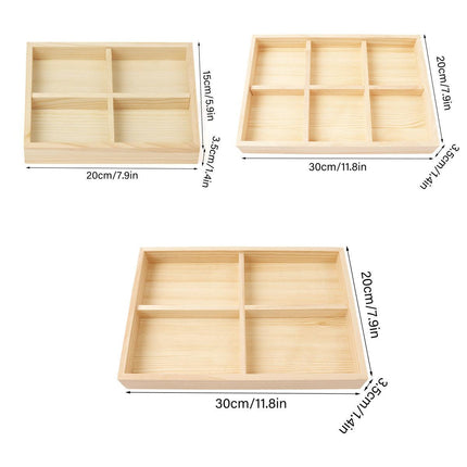 Wooden Jewelry Display Trays 5pcs Bracelet Storage Organizer for Rings Earrings