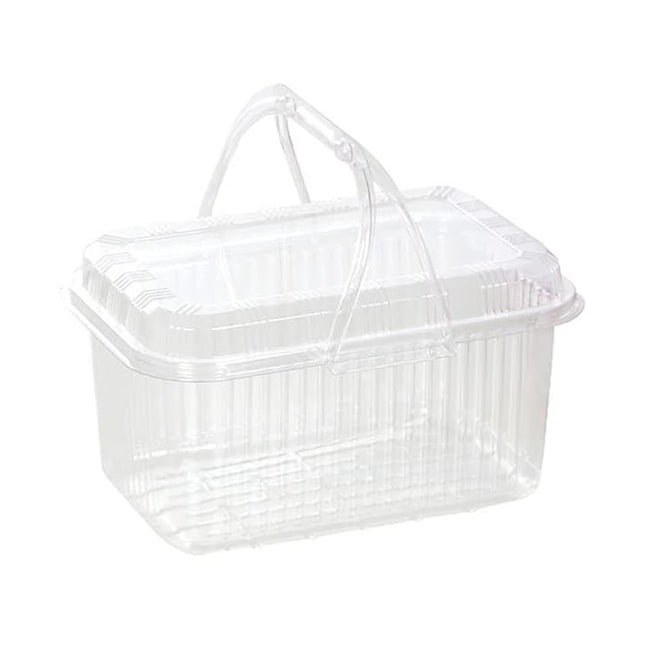 20pcs Transparent Plastic Fruit Box Handbasket Packing Storage Containers