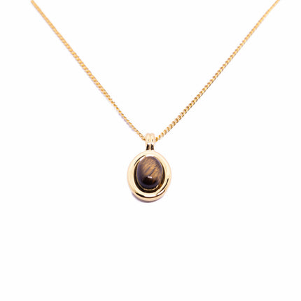 Simple Fashion Brown Necklace and Vintage Earrings for Women Elegant Jewelry