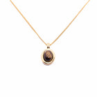 Simple Fashion Brown Necklace and Vintage Earrings for Women Elegant Jewelry