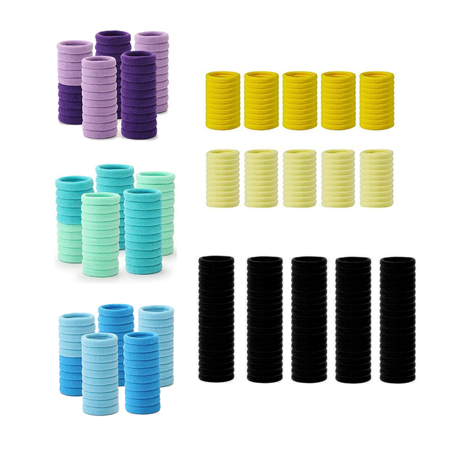 50PCS Simple Hair Rope Headrope Rubber Solid Color Basic High Elastic Durable