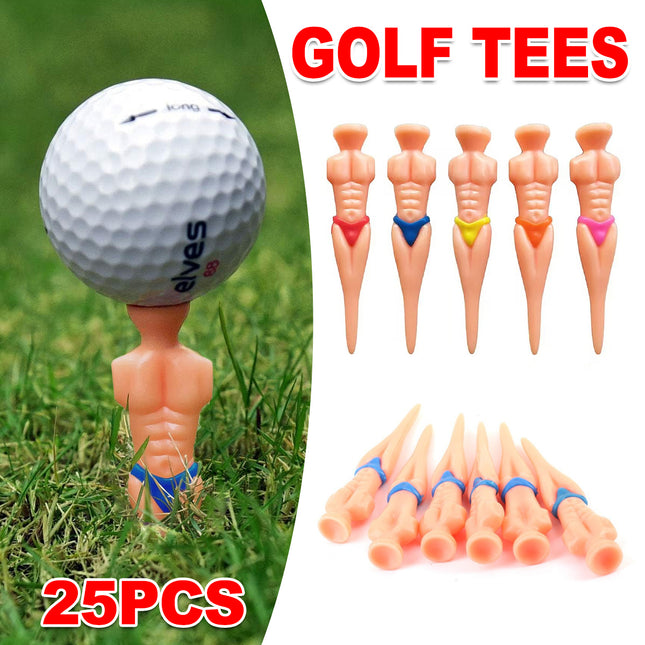 Novelty Muscle Figure Golf Tees 25PCS Plastic Durable Ball Holders for Casual Play